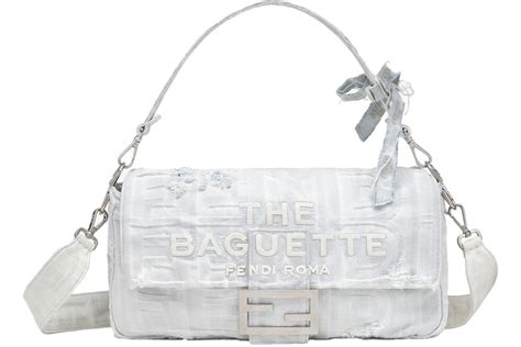 fendi baguette white|fendi baguette denim.